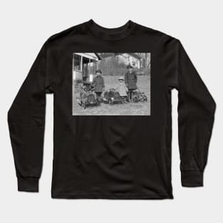 Children with Pedal Cars, 1924. Vintage Photo Long Sleeve T-Shirt